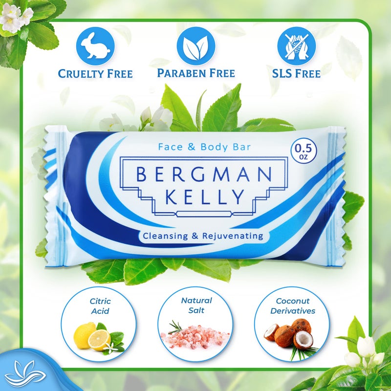 BERGMAN KELLY - Hotel Soap Bars - White Tea, 0.5 oz, 100 PK - Travel Size Luxury Bulk Amenities Bar Soap - Mini Individually Wrapped Rectangular Soap, Small Toiletries for Airbnb, Motel, Guest Bath - Image 2